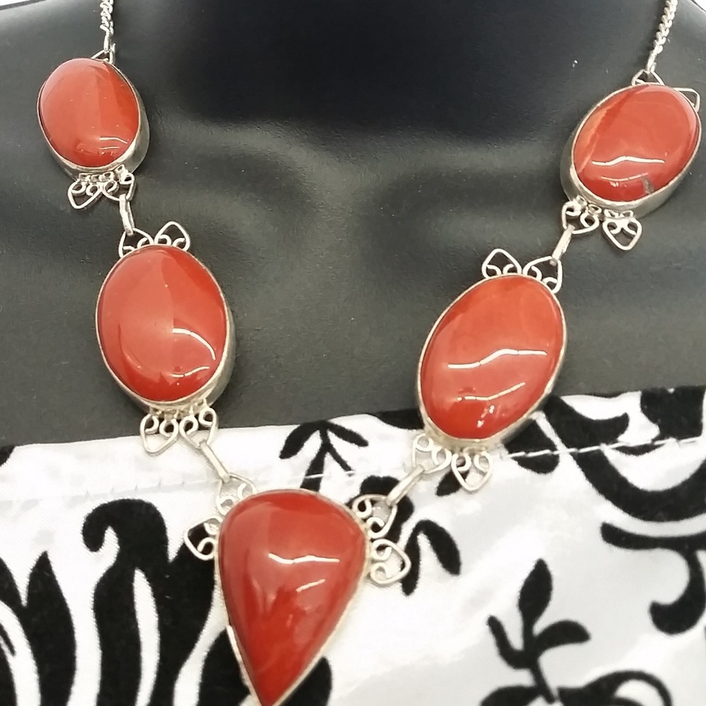 New coral stone necklace
